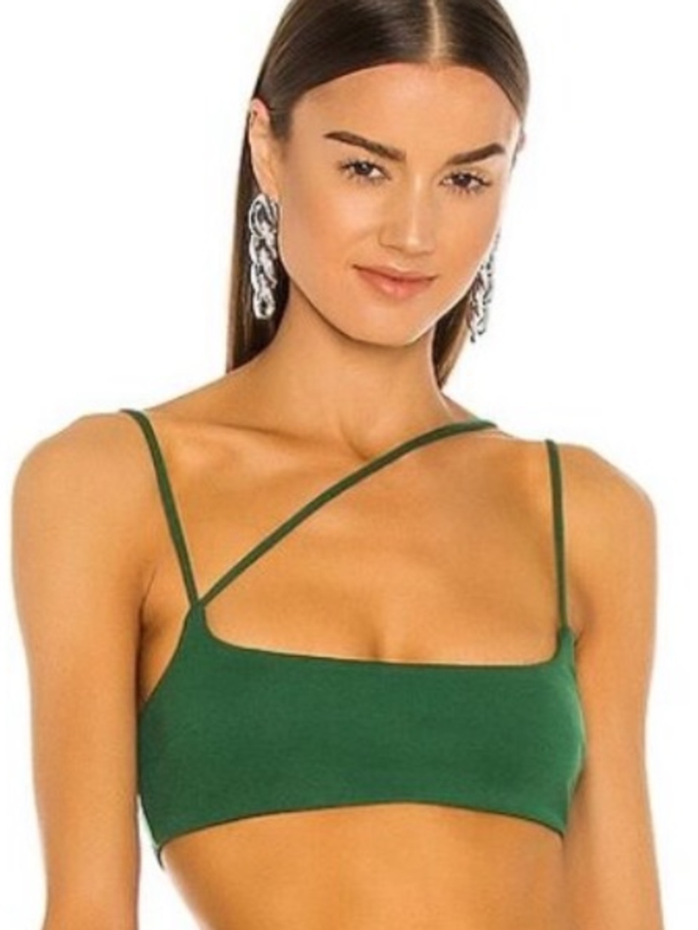 Michael Costello X Revolve Amira Green Crop Top